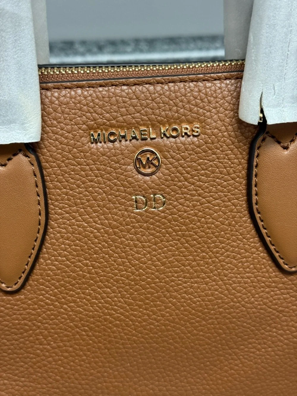 NWT Michael Kors Small Sienna Brown Leather Satchel TopHandle/Crossbody Bag $328 - Picture 2 of 16